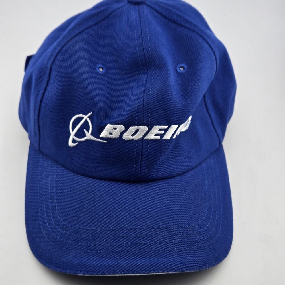 Boeing Logo Baseball Cap Hat Blue Embroidered Adjustable Strapback Cotton - Picture 14 of 14